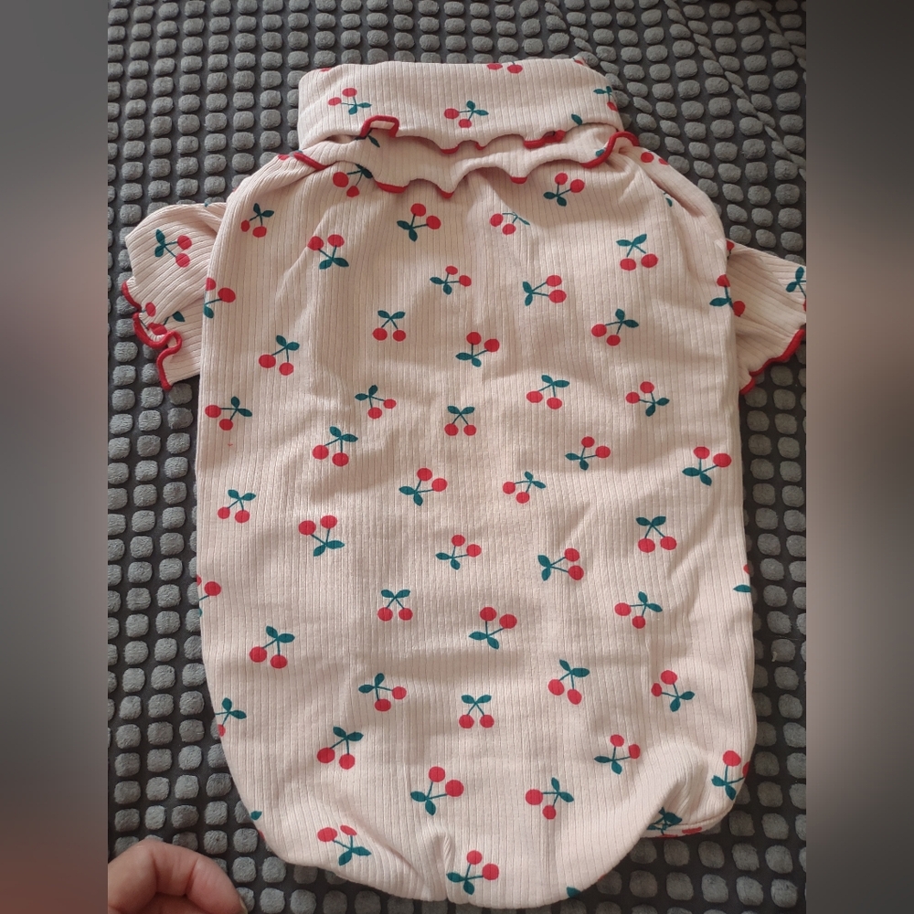 Cherry Print Dog Shirt